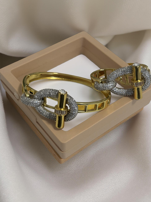 Luxurious Gold & Silver Link Bracelet
